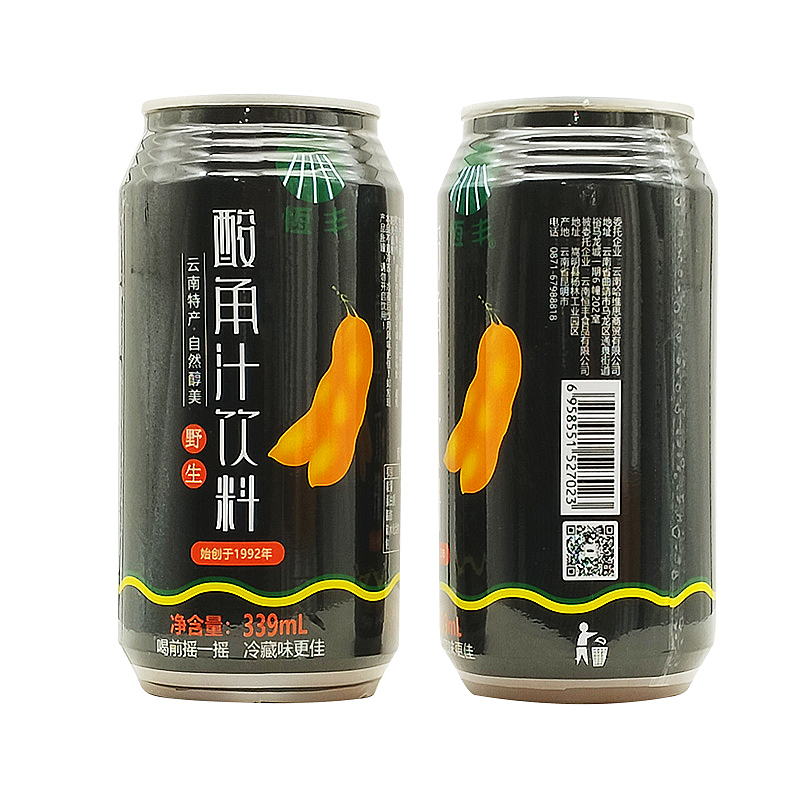 恒丰酸角汁饮料339ml 240ml 酸角果汁饮料 云南酸角汁 正品新货 - 图1