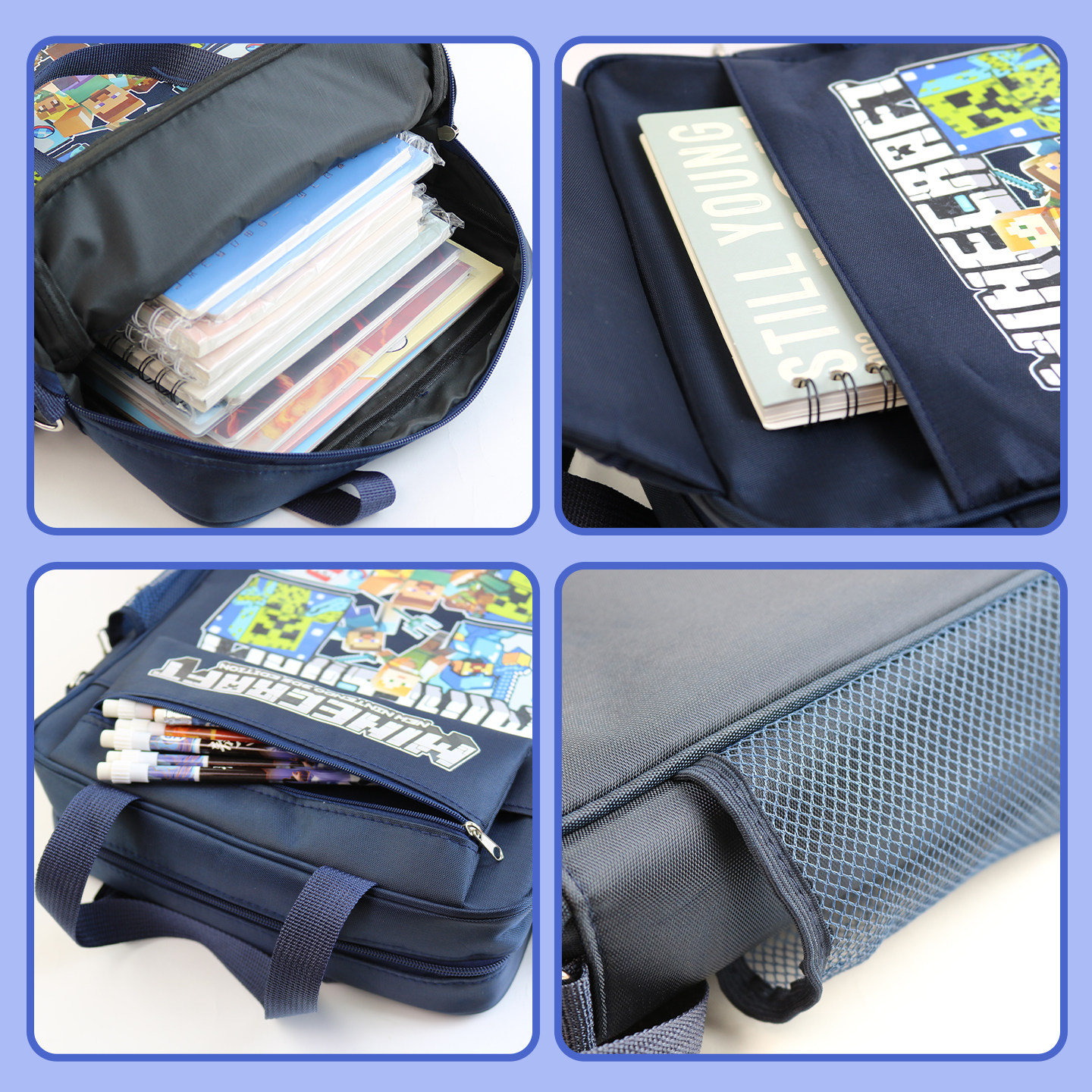 我的世界手提袋卡通男女孩小学生防水帆布三用包双肩斜跨补课袋子,淘宝优惠券,粉丝福利购,淘宝优惠卷