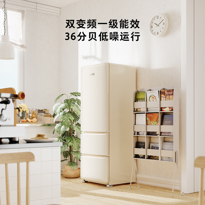 minij /小吉402l三开门嵌入式冰箱 小吉复古冰箱
