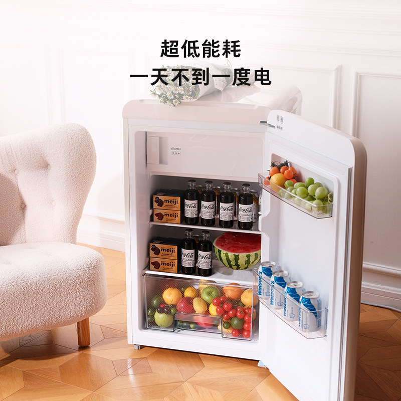 minij /小吉bc-121c复古小冰箱 小吉复古冰箱