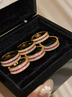 新中式轻奢闪动蔷薇红刚玉路路通