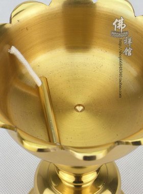 纯铜佛前葫芦酥油灯莲花观音