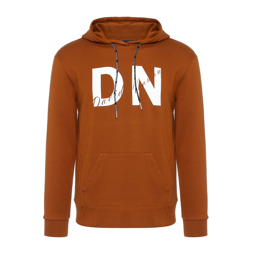 david naman砖红色连帽印花卫衣 魅力惠卫衣