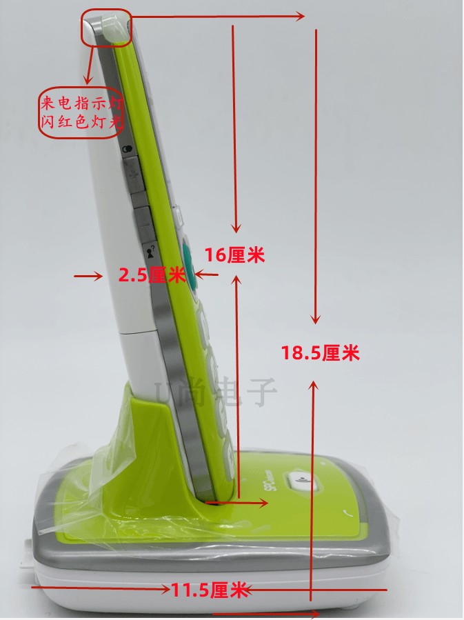 包邮数字无绳电话机有线固定电话电信座机老人电话大铃声可接耳机 - 图2