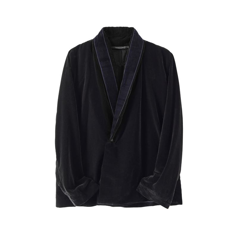 咆哮的小眼睛Haider Ackermann Velvet Kimono HA黑丝绒道袍KANYE-图2