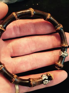 独家设计紫竹手镯 天然紫竹 纯手工 一手货源紫竹藤 黑藤竹手镯