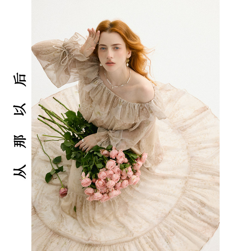 从那以后法式高级感雪纺套装裙一字肩上衣长款半身裙两件套裙女秋,淘宝优惠券,粉丝福利购,淘宝优惠卷