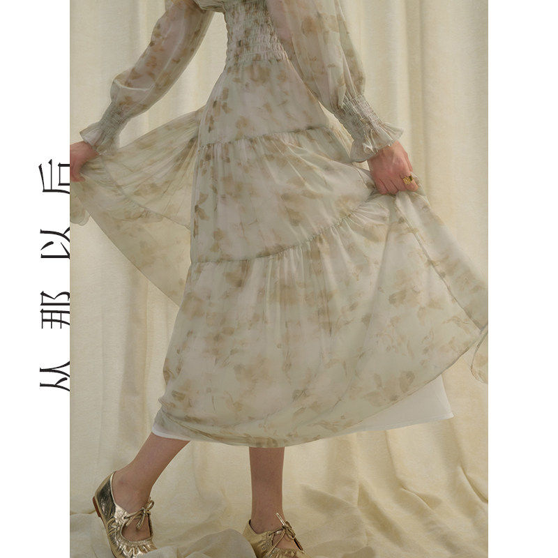 从那以后法式风小碎花长袖连衣裙雪纺裙子仙女裙高级感长裙女秋季,淘宝优惠券,粉丝福利购,淘宝优惠卷