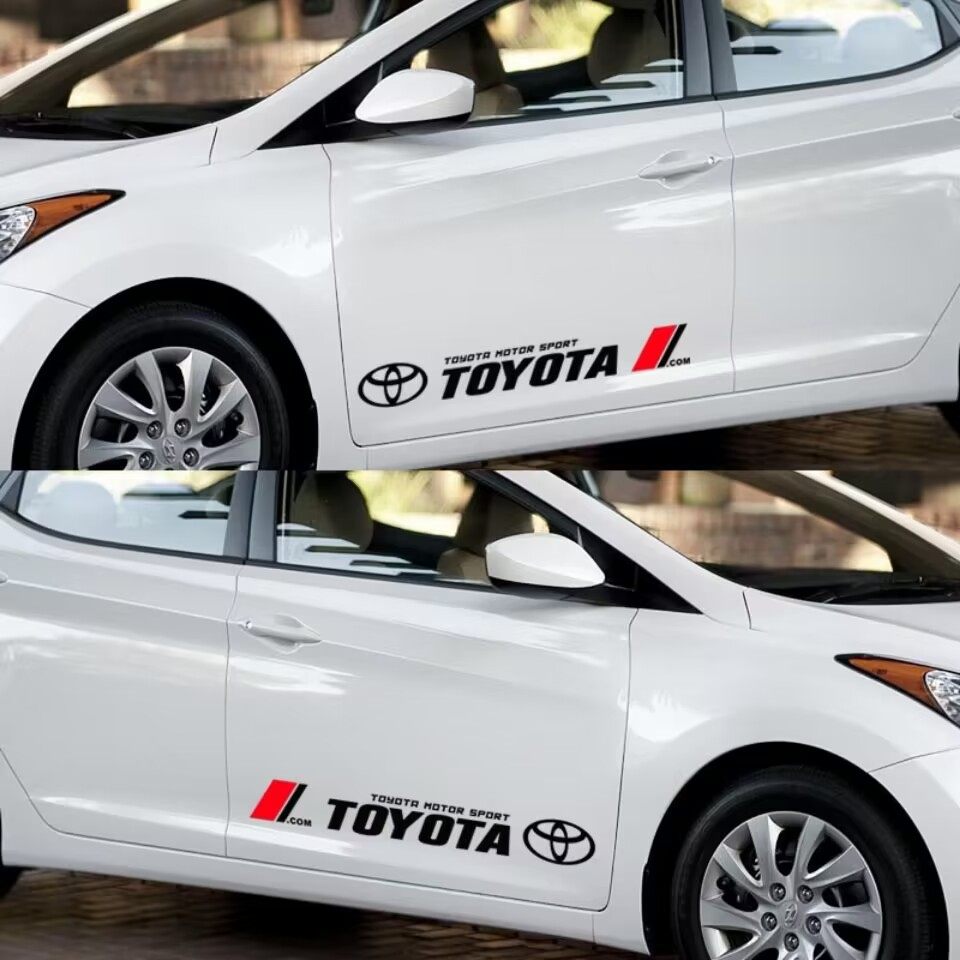 适用于丰田汽车车身装饰贴纸车门车贴改装划痕遮挡反光车标贴拉花,淘宝优惠券,粉丝福利购,淘宝优惠卷