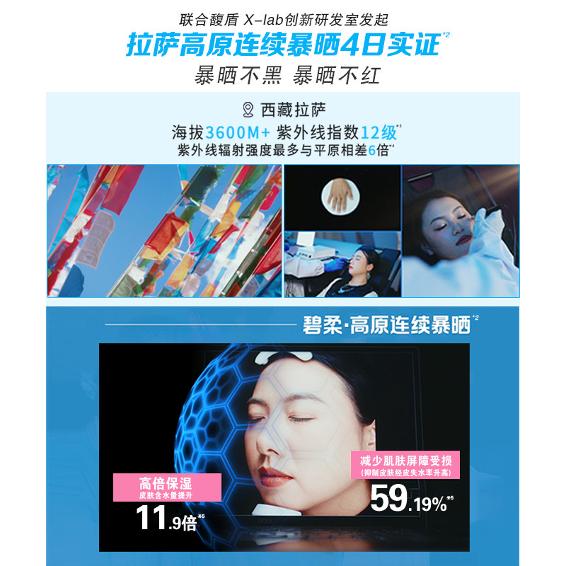 【赞萌露比联名】Biore碧柔小蓝盖水膜轻透防晒液面部身体防晒霜