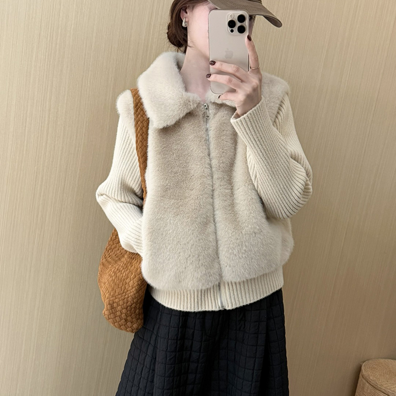 话里时尚叠穿假两件外套2025冬季新款韩版短款加厚保暖减龄上衣女 - 图2