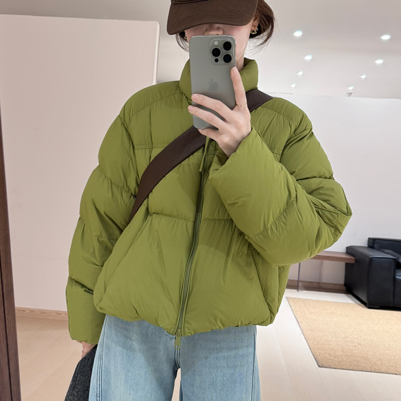 话里短款简约小个子羽绒服2025冬季新款韩版休闲显瘦上衣面包服女 - 图2