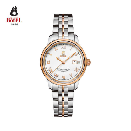 瑞士手表依波路女表雅丽系列间金钢带罗马刻度时尚手表女款机械表 - 图0