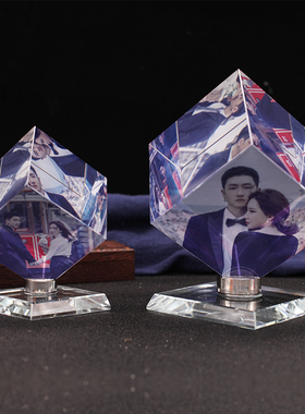 特惠同学礼物映像旋转水晶摆件