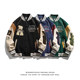 American retro letter flocking splicing baseball uniform men