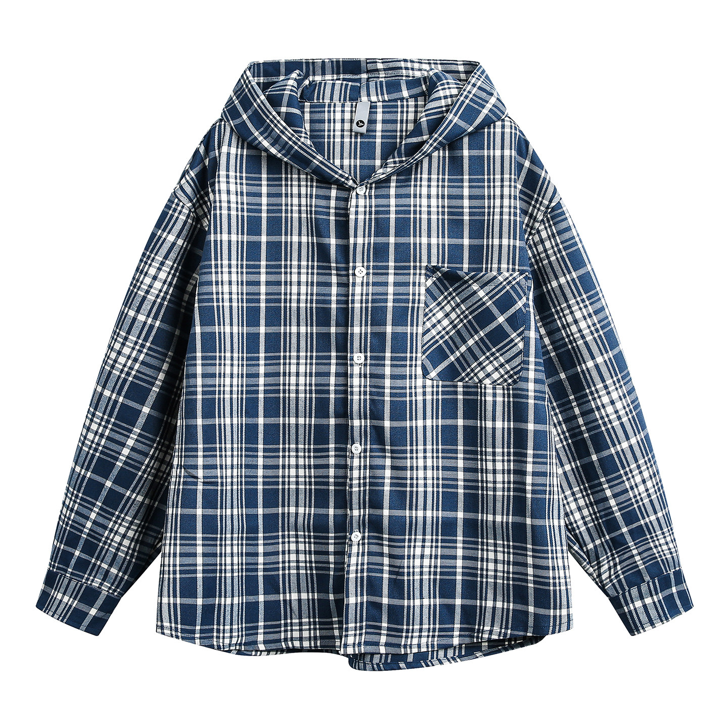 悟空有货2026春季格子连帽衬衫男女美式复古宽松情侣休闲衬衣外套,淘宝优惠券,粉丝福利购,淘宝优惠卷