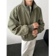 American retro stand collar bomber jacket men's trendy brand