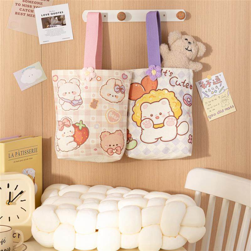 卡通格纹伴手礼帆布包女手拎简约手提袋包包女日常周边便当包书包,淘宝优惠券,粉丝福利购,淘宝优惠卷