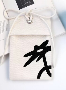 定制LOGO人字棉礼品珠宝首饰帆布袋香囊香包袋子悬挂式创意翻盖袋