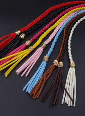 细腰链pu女女生编织时尚