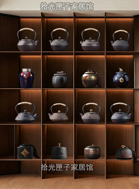 新中式宋式美学陶瓷茶叶罐密封罐茶室茶馆博古架复古国风装饰摆件