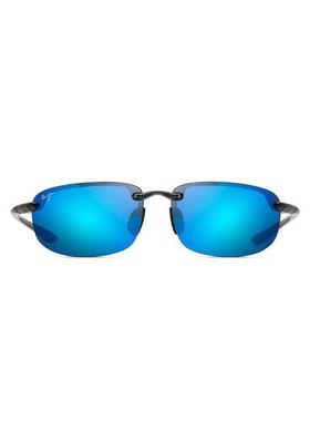 代购MauiJim太阳镜男偏光防紫外线清晰视野轻便烟灰色框蓝色镜片