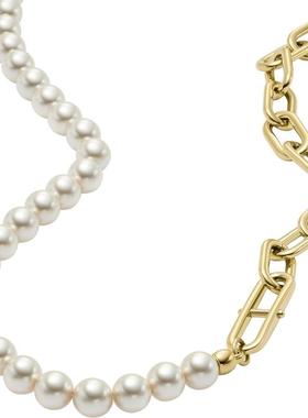 代购Fossil化石项链女士轻奢满钻蝴蝶项链精致百搭新年情人节礼物