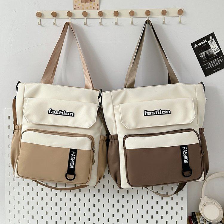 斜挎帆布包女男大容量小学初中手提补习袋简约单肩学生补课拎书袋,淘宝优惠券,粉丝福利购,淘宝优惠卷