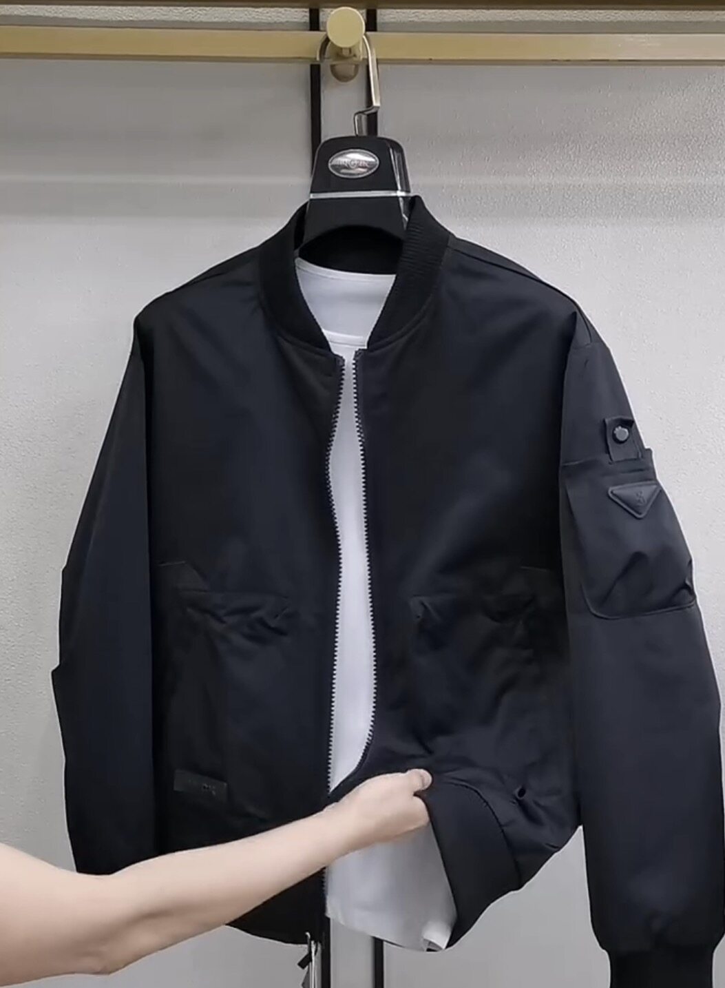 Autumn new men's baseball uniform double-sided jacket 2026 fashion trend versatile casual simple solid color jacket