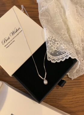 张羞羞925银碎银子珍珠项链春夏