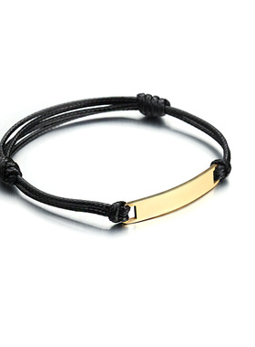 情侣男女刻字镜面抛光钛钢弯片