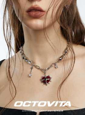 OCTOVITA个性尖刺拼接项链