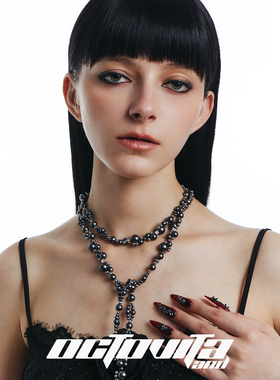 OctoVita暗黑哥特珍珠锁骨链