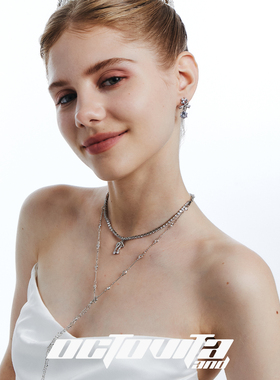 华尔兹原创锆钻流苏锁骨链