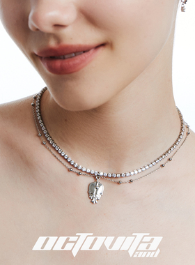 OCTOVITA锆石流苏锁骨链宴会风
