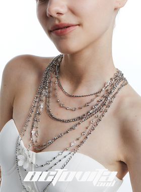 OCTO VITA涟漪原创设计锁骨链 梦境多层金属锆链流苏高级感锁骨链
