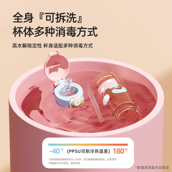 Fuguang ppsu water cup for children 2025 new high-looking pregnant women students going to school special portable straw cup