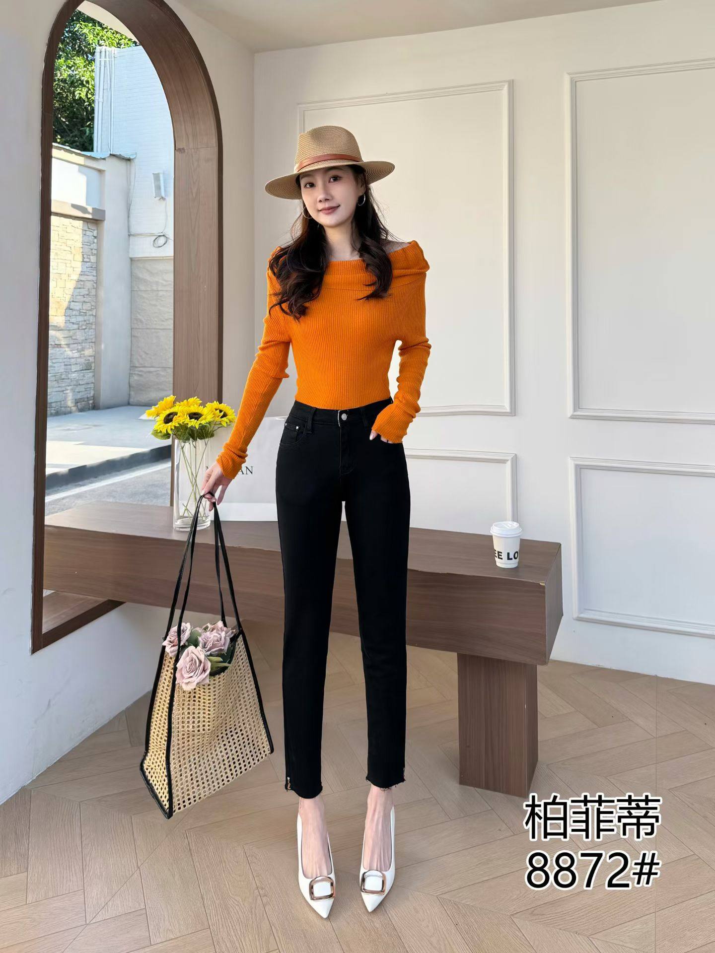 柏菲蒂8872春加大码小脚牛仔裤女 高腰修身显瘦弹力百搭铅笔裤,淘宝优惠券,粉丝福利购,淘宝优惠卷