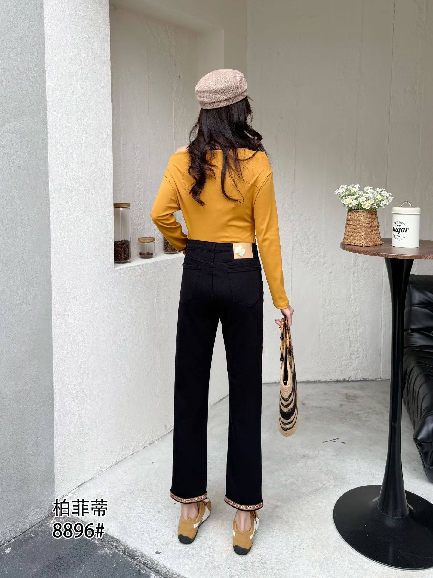 柏菲蒂8896春加大码牛仔裤女 高腰收腹四面弹百搭直筒九分法棍裤,淘宝优惠券,粉丝福利购,淘宝优惠卷