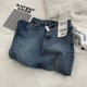 ກະໂປງ denim ຍາວກາງ A-line ແບບເກົາຫຼີ
