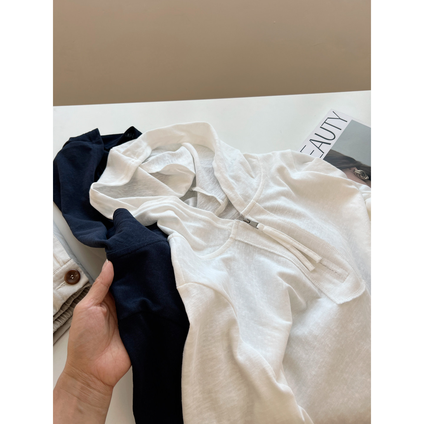 韩版小众时髦微透连帽套头卫衣女宽松慵懒薄款长袖帽衫t恤秋季潮,淘宝优惠券,粉丝福利购,淘宝优惠卷