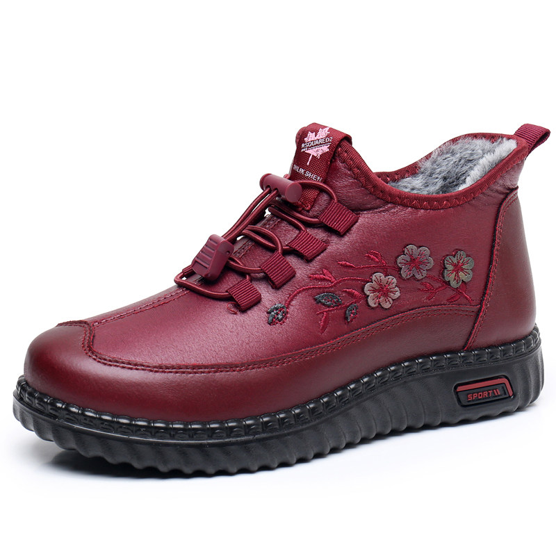 冬季加绒加厚保暖中老年妈妈鞋老北京布鞋女棉鞋平底防滑奶奶棉靴,淘宝优惠券,粉丝福利购,淘宝优惠卷