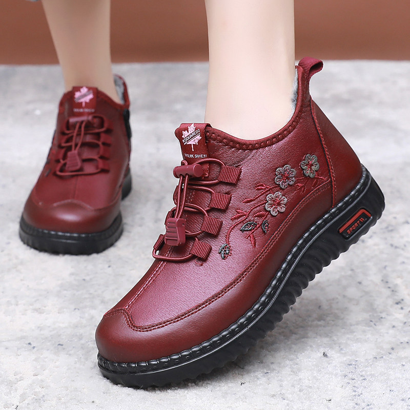 冬季加绒加厚保暖中老年妈妈鞋老北京布鞋女棉鞋平底防滑奶奶棉靴,淘宝优惠券,粉丝福利购,淘宝优惠卷