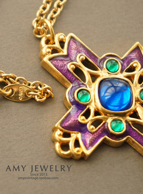 Avon雅芳十字架项链书本款