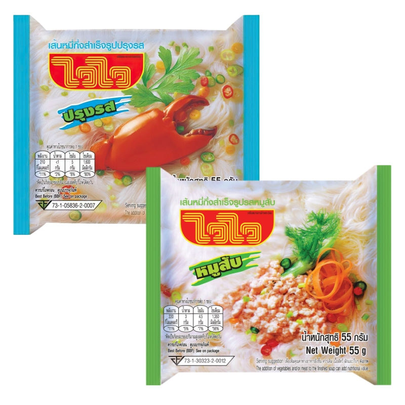 泰国WAI WAI歪歪肉碎银丝米粉*5包 方便速食泰式蟹肉风味粉丝米线,淘宝优惠券,粉丝福利购,淘宝优惠卷