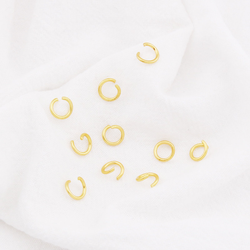 扣头开口圈diy材料配件古法哑金小小环扣滴溜项链挂坠手链圆环,淘宝优惠券,粉丝福利购,淘宝优惠卷