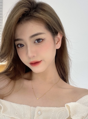 三颗爱心甜美项链锁骨链
