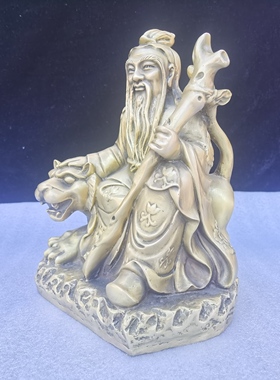 纯铜山神爷铜像铜器工艺品摆件