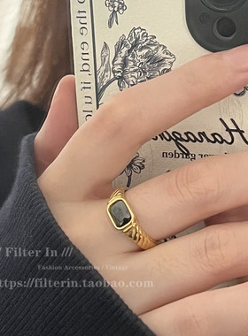 不掉色！有品！宝石复古戒指