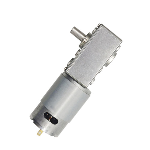 A58-555涡轮涡杆直流减速电机带自锁大扭力 12V24V齿轮正反转马达 - 图3